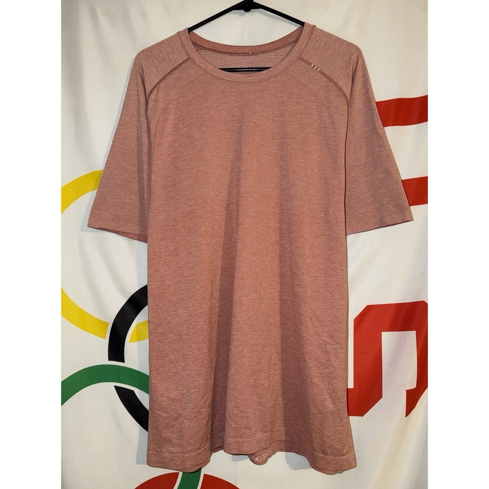Lululemon T Shirt Mens XL Pink Activewear Metal Vent Tee